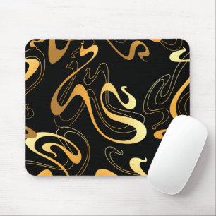Geel en zwart Klassiek Abstract ontwerp Muismat