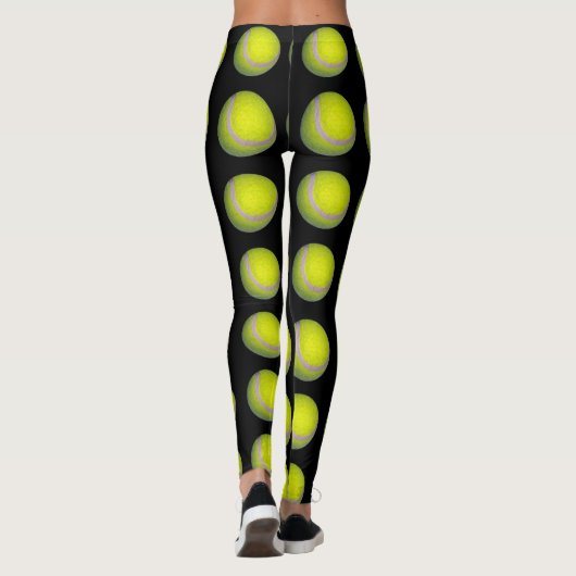 geel en zwart kogelpatroon, leggings (Achterkant)