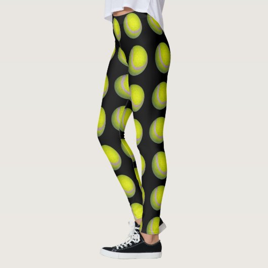 geel en zwart kogelpatroon, leggings (Links)
