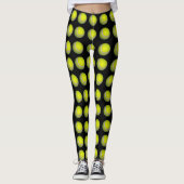 geel en zwart kogelpatroon, leggings (Voorkant)