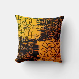 Geel en zwart kussen