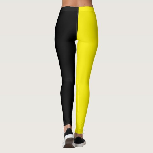 Geel en zwart leggings (Achterkant)