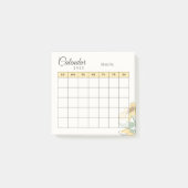 Geel en zwart Maandelijkse Planner Kalender Post-it® Notes (Voorkant)