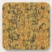 geel en zwart marmer bier onderzetter (Voorkant)