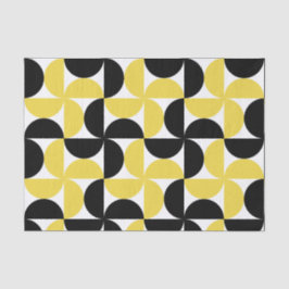 Geel en zwart Mid Century Modern Pattern Tissuepapier