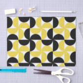 Geel en zwart Mid Century Modern Pattern Tissuepapier (Craft)
