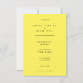 Geel en zwart minimalistisch modern save the date (Voorkant)