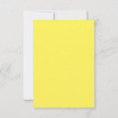 Geel en zwart minimalistisch modern save the date (Achterkant)