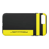 Geel en zwart minimalistisch Stripe Aangepaste Naa Case-Mate iPhone Case (Achterkant (Horizontaal))