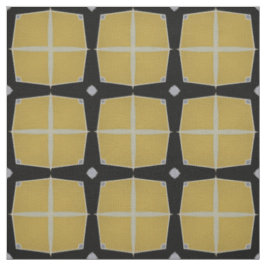 Geel en Zwart Modern Geometrisch Patroon Stof