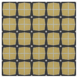 Geel en Zwart Modern Geometrisch Patroon Stof