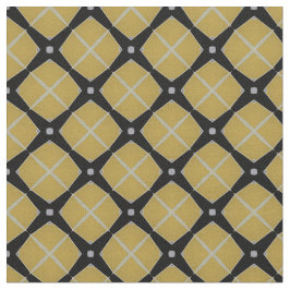 Geel en Zwart Modern Geometrisch Patroon Stof