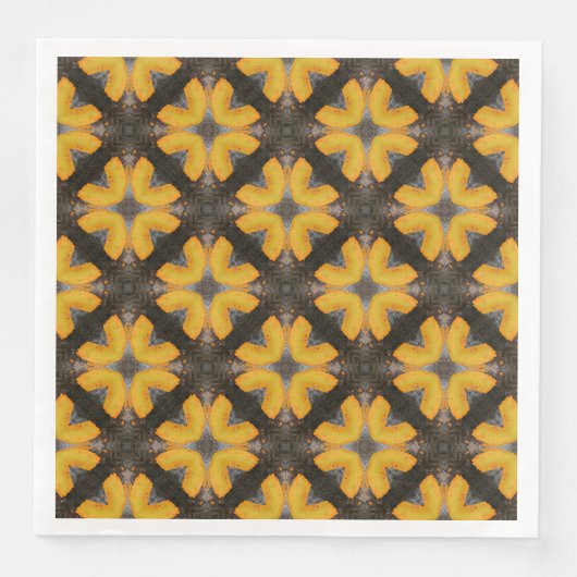 Geel en zwart moderne heipster servet (Voorkant)