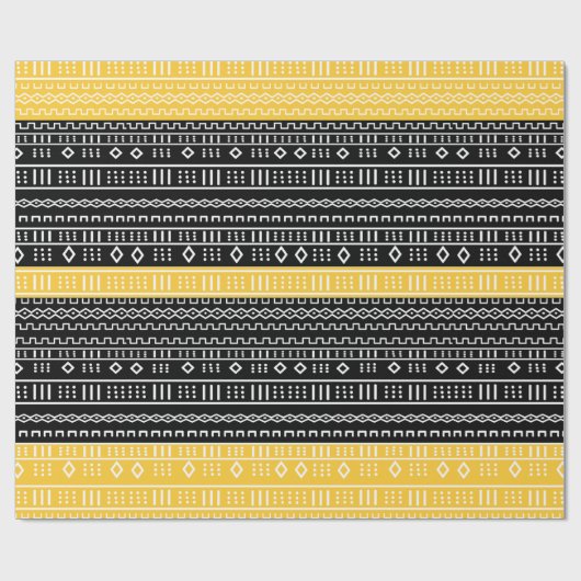 Geel en zwart omhuld papier voor het ompakken van (Vlak)