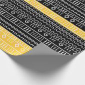 Geel en zwart omhuld papier voor het ompakken van (Hoek)