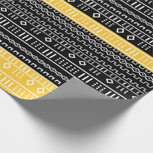 Geel en zwart omhuld papier voor het ompakken van (Hoek)