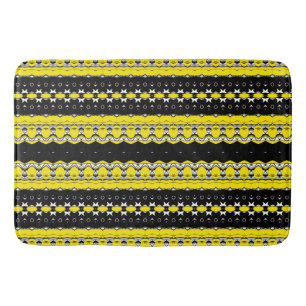 Geel en zwart Patroon Badmat