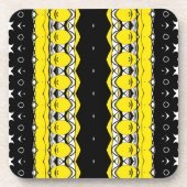 Geel en zwart Patroon Bier Onderzetter (Voorkant)