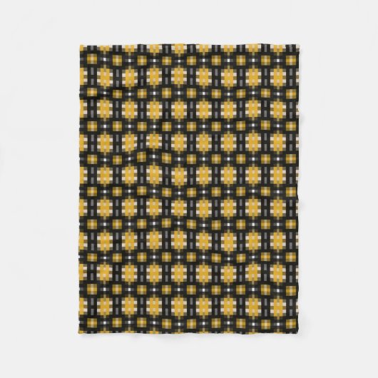 Geel en zwart Patroon Fleece Deken (Voorkant)