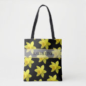 Geel en zwart patroon gepersonaliseerd tote bag (Voorkant)