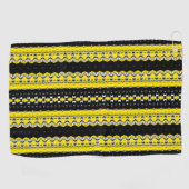 Geel en zwart Patroon Golfhanddoek (Horizontaal)