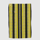 Geel en zwart Patroon Golfhanddoek (Voorkant)