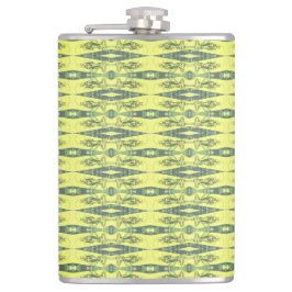 Geel en zwart patroon heupfles