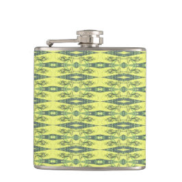 Geel en zwart patroon heupfles