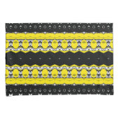 Geel en zwart Patroon Kussensloop (Voorkant-Rechts)