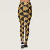 Geel en zwart Patroon Leggings (Achterkant)