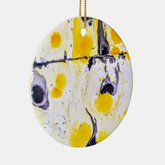 Geel en zwart patroon ornament (Rechts)