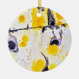 Geel en zwart patroon ornament