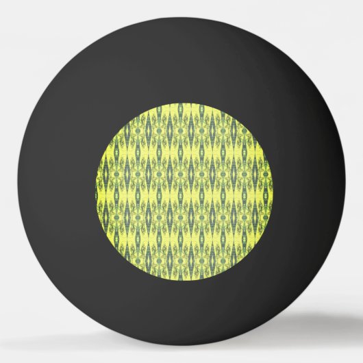 Geel en zwart patroon pingpongbal (Voorkant)