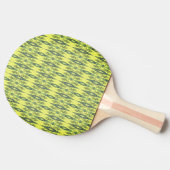 Geel en zwart patroon tafeltennisbatje (Zijkant)
