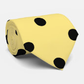 Geel en zwart pokstip. stropdas (Opgerold)