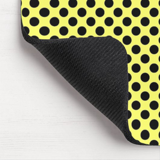 Geel en zwart Polka Dot Mousepad Muismat (Hoek)