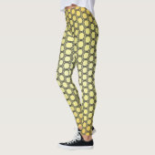 Geel en zwart Polka Dots Patroon Leggings (Links)