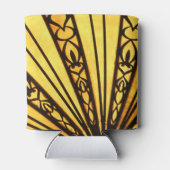 Geel en zwart Radiant Patroon Blikjeskoeler (Achterkant)