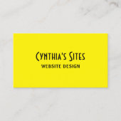 Geel en zwart retro vet visitekaartje (Voorkant)