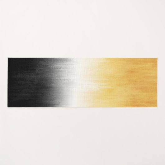 Geel en zwart schilderen Penseelstreken Moderne ku Yogamat (Voorkant (horizontaal))