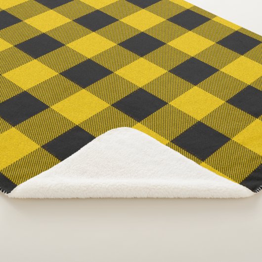 Geel en zwart sherpa deken (3/4)
