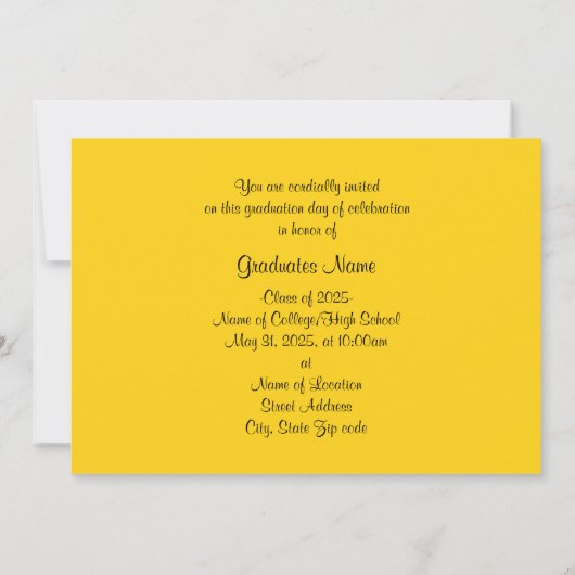 Geel en zwart silhouet 2025 Kaart (Achterkant)