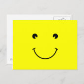 Geel en Zwart Smile Graphic Briefkaart (Voorkant / Achterkant)
