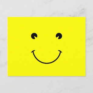 Geel en Zwart Smile Graphic Briefkaart