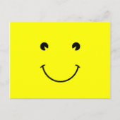Geel en Zwart Smile Graphic Briefkaart (Voorkant)