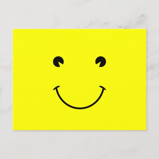 Geel en Zwart Smile Graphic Briefkaart (Voorkant)
