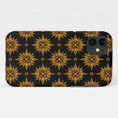 Geel en zwart Star-patroon Case-Mate iPhone Case (Achterkant (horizontaal))