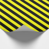 Geel en Zwart Streep Cadeaupapier (Hoek)