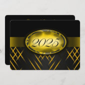 Geel en zwart van 2025 kaart (Voorkant / Achterkant)