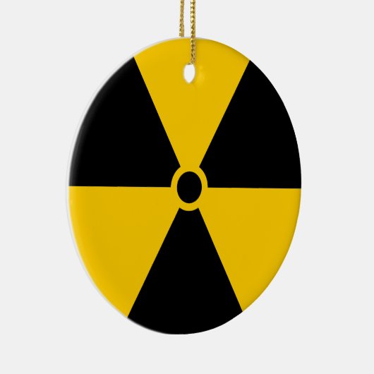 Geel en zwart van de radioactieve kernreactor keramisch ornament (Rechts)